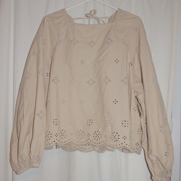 Gap blouse, beige, english embrodery - Picture 1 of 4